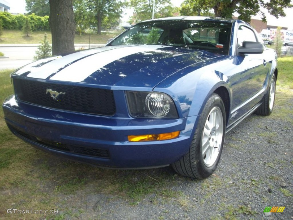 2007 Mustang V6 Premium Coupe - Vista Blue Metallic / Black/Dove Accent photo #1