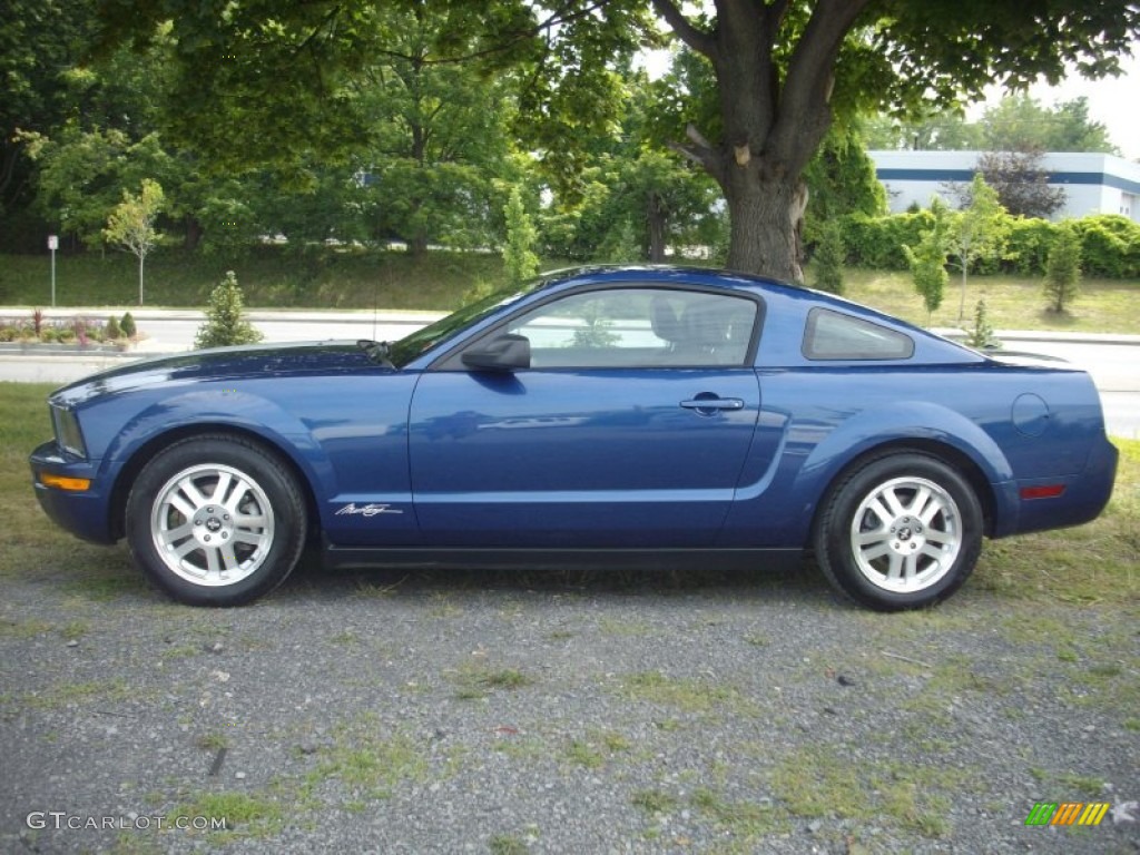 2007 Mustang V6 Premium Coupe - Vista Blue Metallic / Black/Dove Accent photo #2