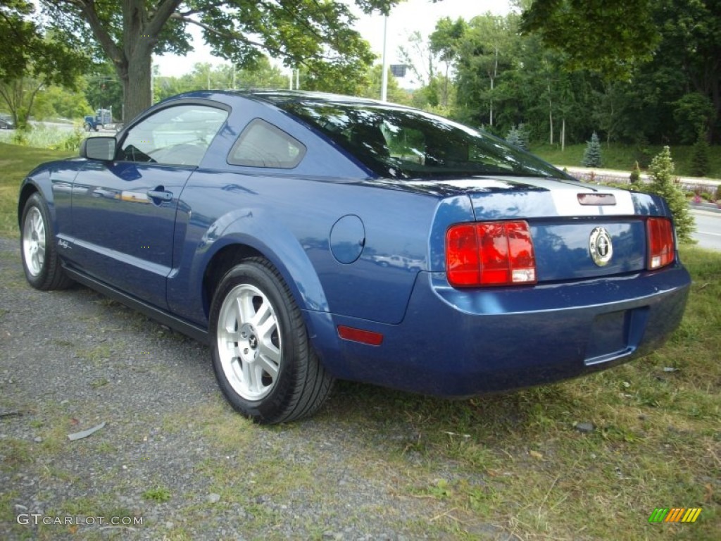 2007 Mustang V6 Premium Coupe - Vista Blue Metallic / Black/Dove Accent photo #3