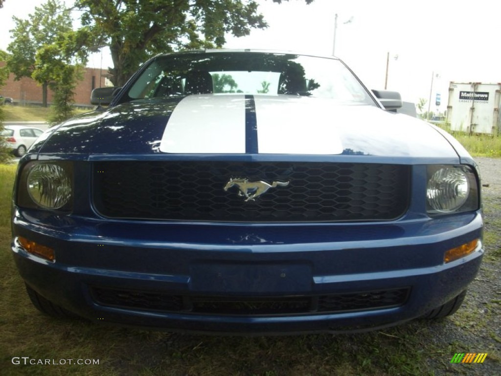 2007 Mustang V6 Premium Coupe - Vista Blue Metallic / Black/Dove Accent photo #4