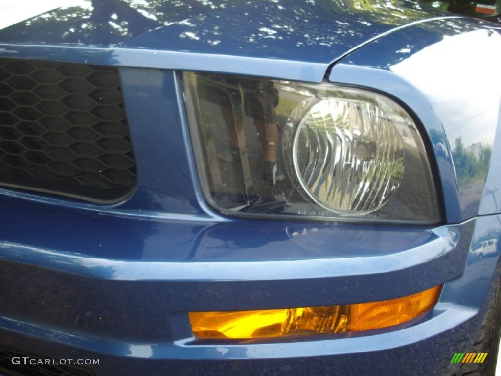 2007 Mustang V6 Premium Coupe - Vista Blue Metallic / Black/Dove Accent photo #6