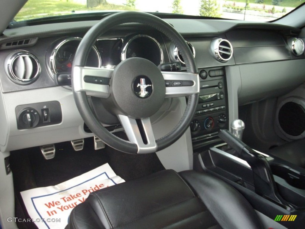2007 Mustang V6 Premium Coupe - Vista Blue Metallic / Black/Dove Accent photo #10