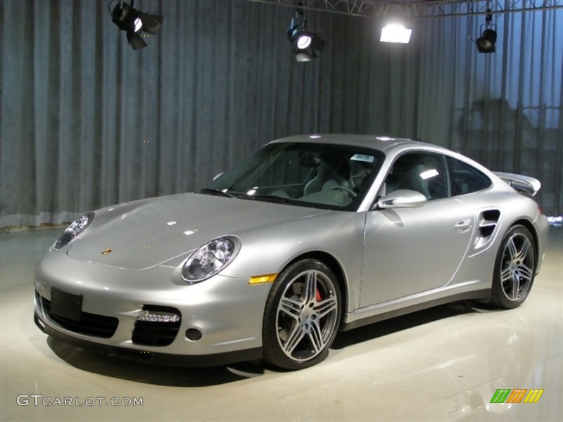 2007 911 Turbo Coupe - Arctic Silver Metallic / Stone Grey photo #1