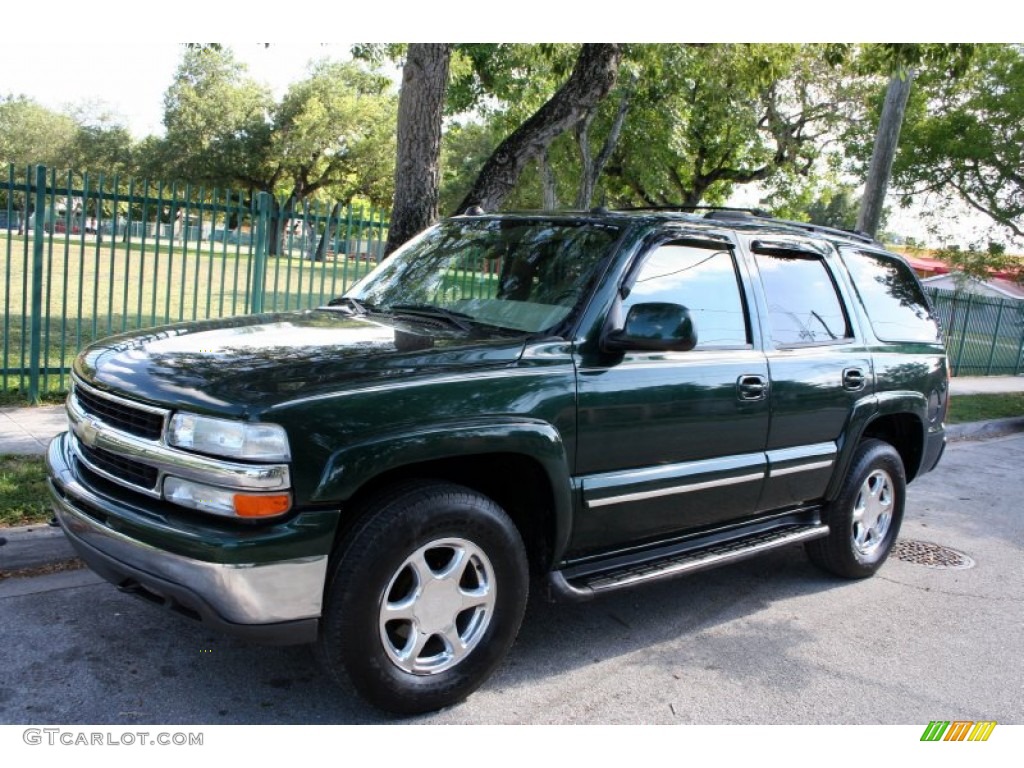 2004 Tahoe LT 4x4 - Dark Green Metallic / Tan/Neutral photo #1