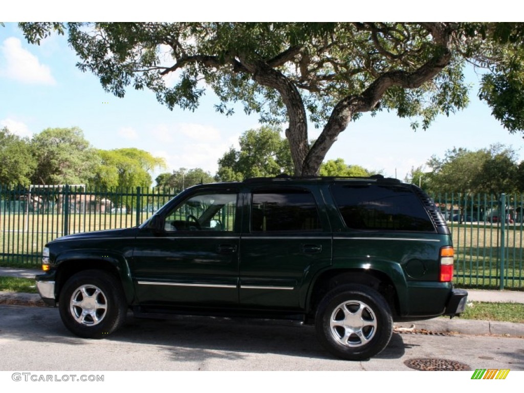 2004 Tahoe LT 4x4 - Dark Green Metallic / Tan/Neutral photo #3