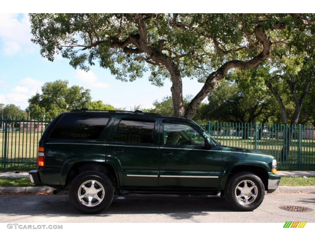 2004 Tahoe LT 4x4 - Dark Green Metallic / Tan/Neutral photo #8