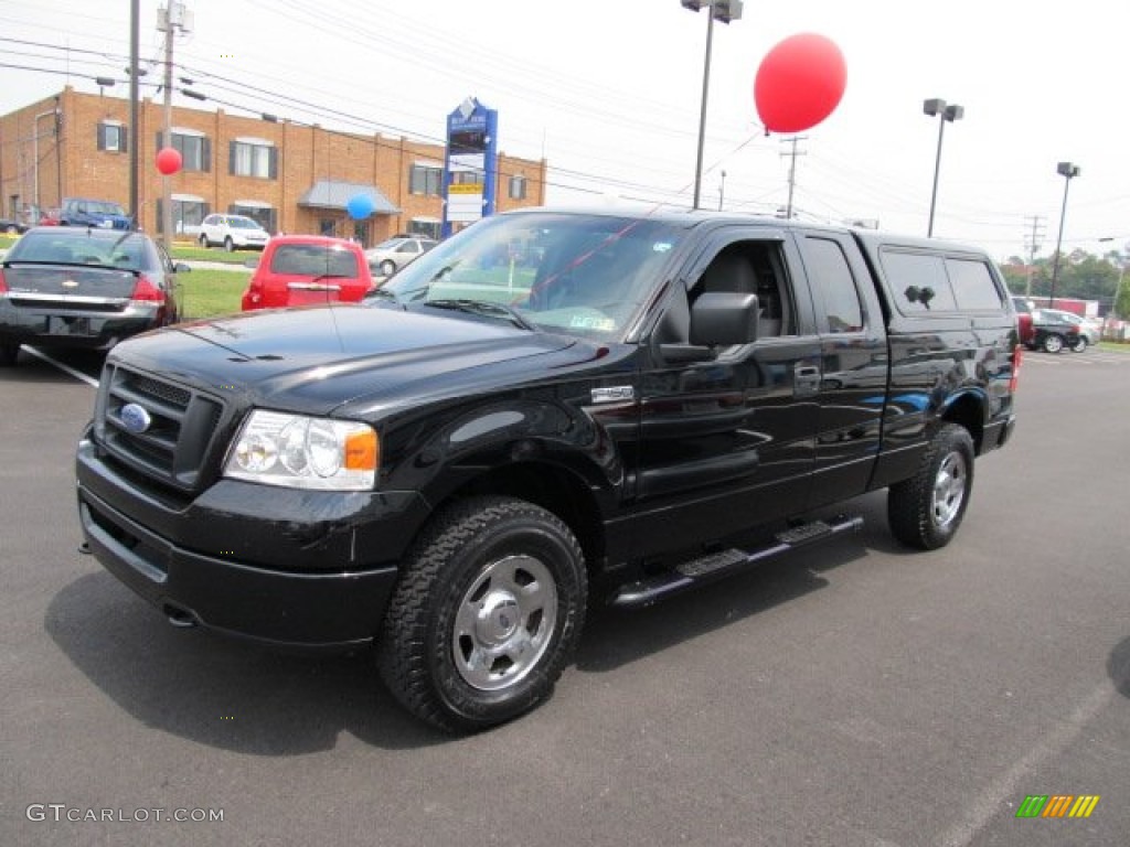 2006 F150 STX SuperCab 4x4 - Black / Medium Flint photo #5