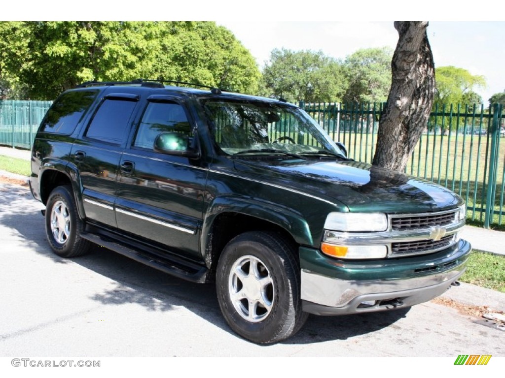 2004 Tahoe LT 4x4 - Dark Green Metallic / Tan/Neutral photo #11