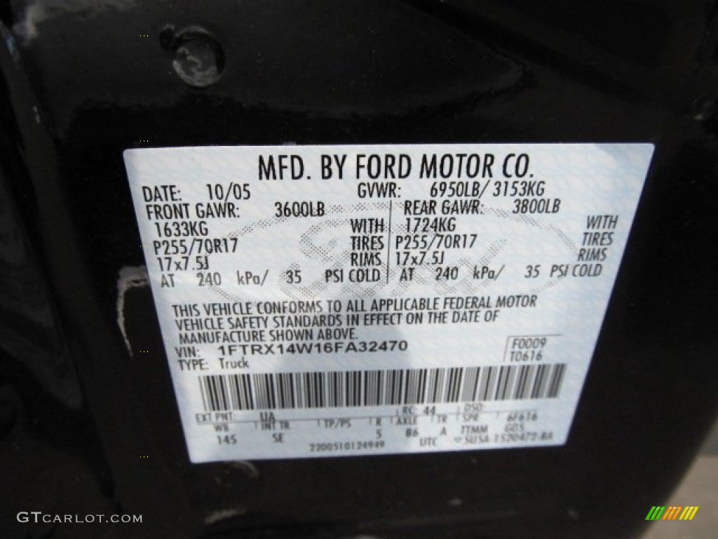 2006 F150 STX SuperCab 4x4 - Black / Medium Flint photo #14