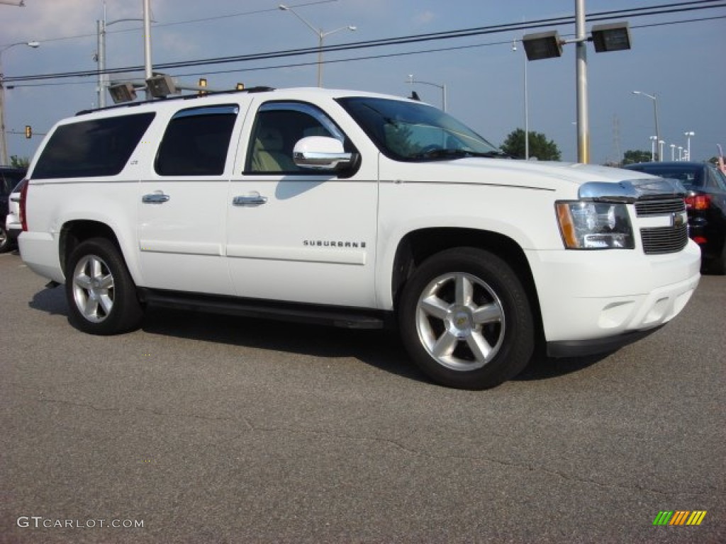 2007 Suburban 1500 LTZ - Summit White / Light Cashmere photo #5