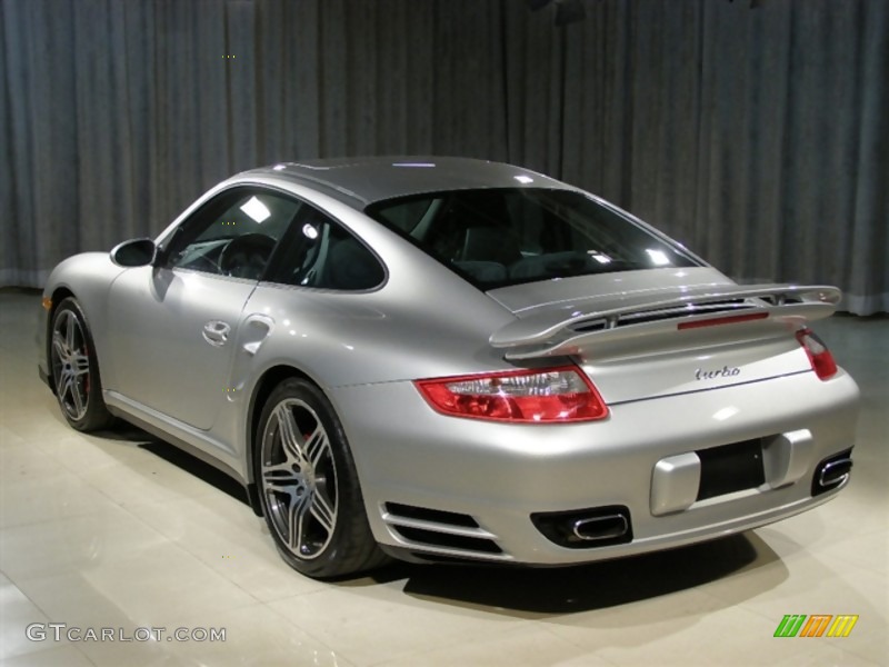 2007 911 Turbo Coupe - Arctic Silver Metallic / Stone Grey photo #2