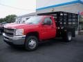 2011 Victory Red Chevrolet Silverado 3500HD Regular Cab 4x4 Chassis Stake Truck  photo #1
