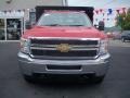 2011 Victory Red Chevrolet Silverado 3500HD Regular Cab 4x4 Chassis Stake Truck  photo #2