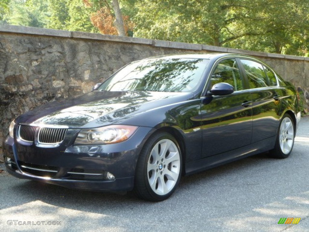 2008 3 Series 335i Sedan - Monaco Blue Metallic / Saddle Brown/Black photo #2