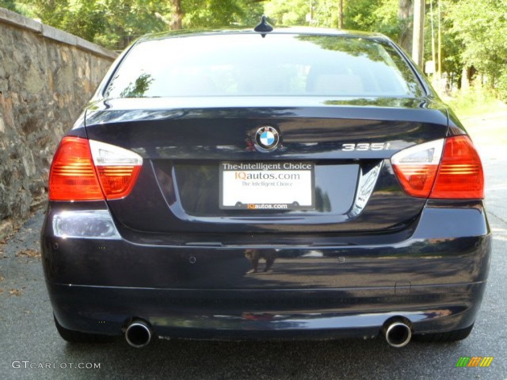2008 3 Series 335i Sedan - Monaco Blue Metallic / Saddle Brown/Black photo #4
