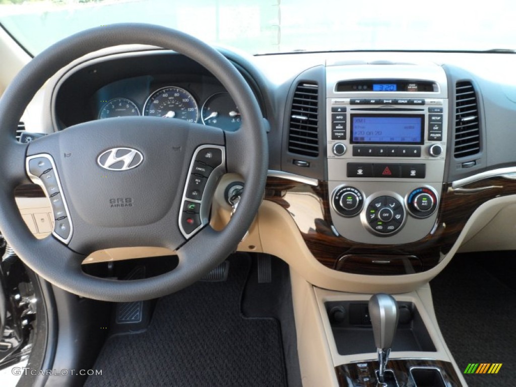 2011 Hyundai Santa Fe GLS Beige Dashboard Photo #52298081