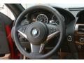 2009 BMW 6 Series Saddle Brown/Black Pearl Leather Interior Steering Wheel Photo