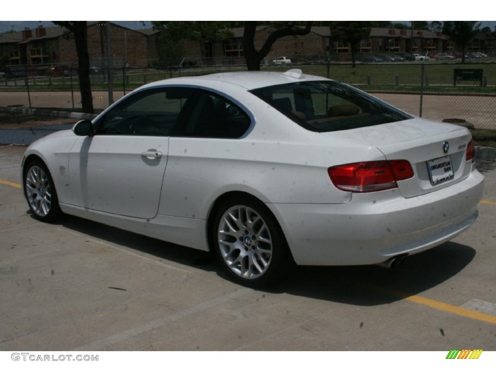 2008 3 Series 328i Coupe - Alpine White / Saddle Brown/Black photo #2