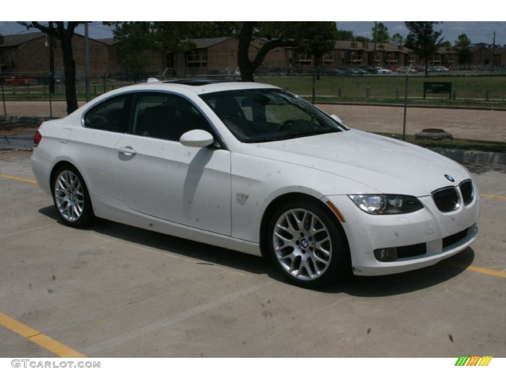 2008 3 Series 328i Coupe - Alpine White / Saddle Brown/Black photo #3