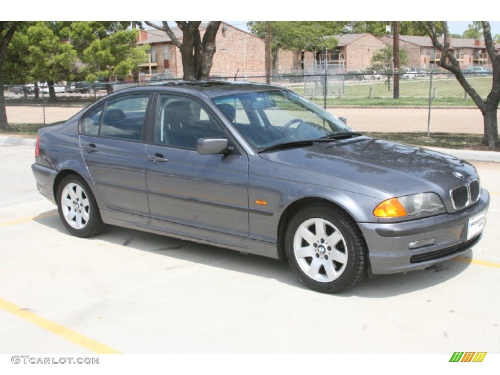 2001 3 Series 325i Sedan - Steel Grey Metallic / Black photo #2