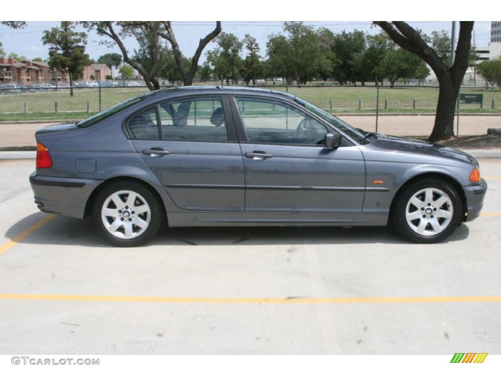 2001 3 Series 325i Sedan - Steel Grey Metallic / Black photo #4