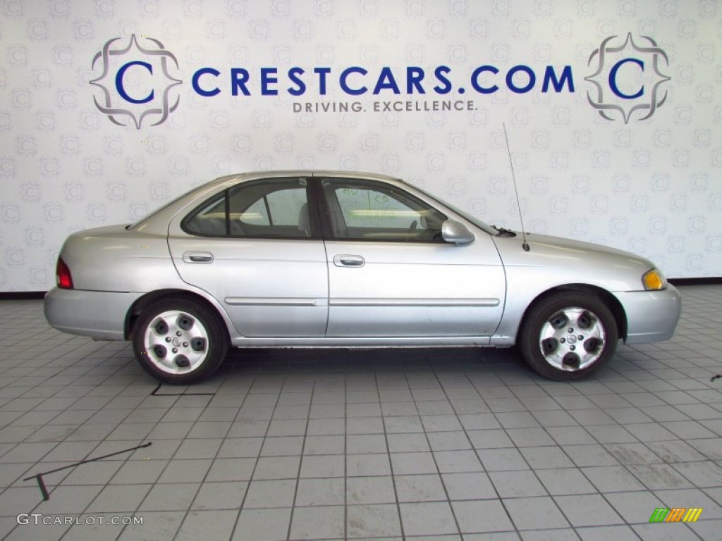 2003 Sentra GXE - Molten Silver / Stone Gray photo #8