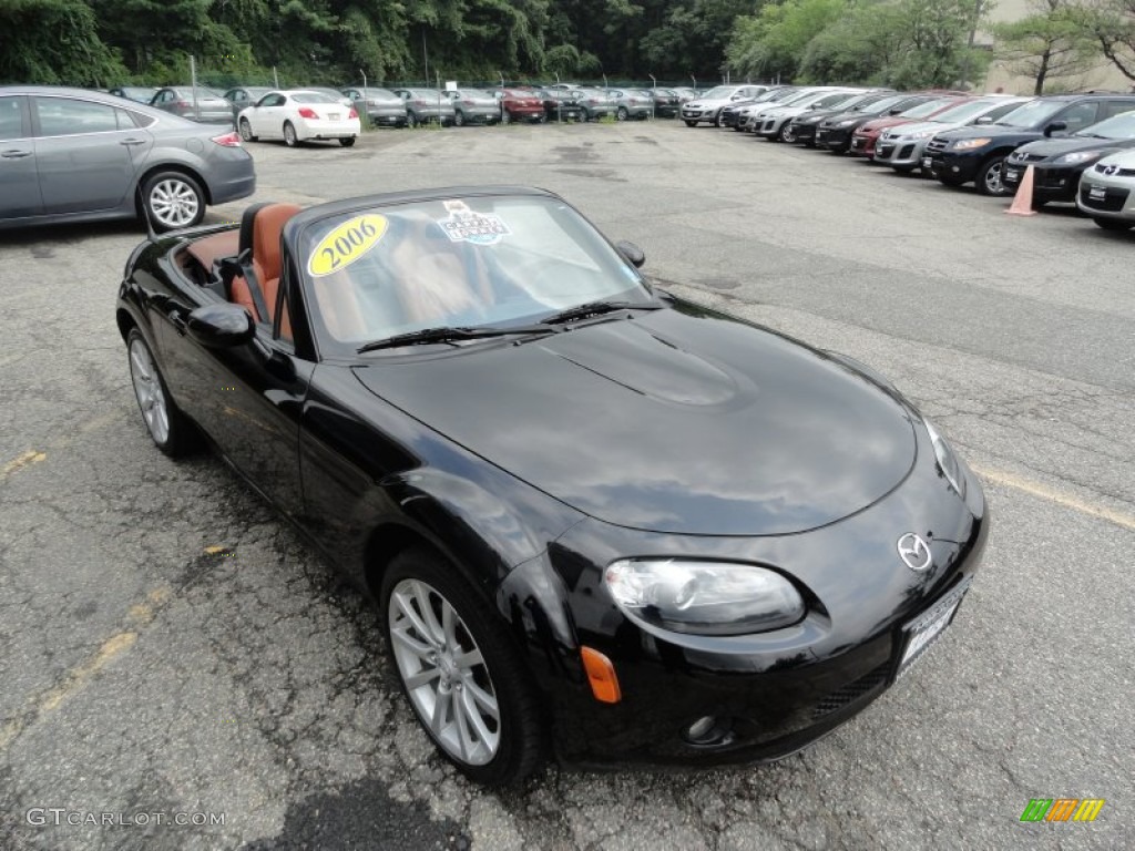 Brilliant Black 2006 Mazda MX-5 Miata Grand Touring Roadster Exterior Photo #52312896