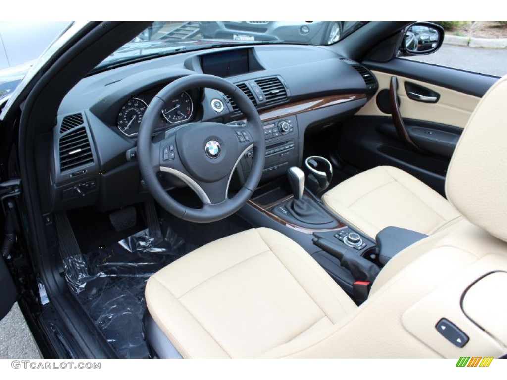 Savanna Beige Interior 2011 BMW 1 Series 128i Convertible Photo #52316751