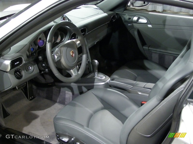 2007 911 Turbo Coupe - Arctic Silver Metallic / Stone Grey photo #6