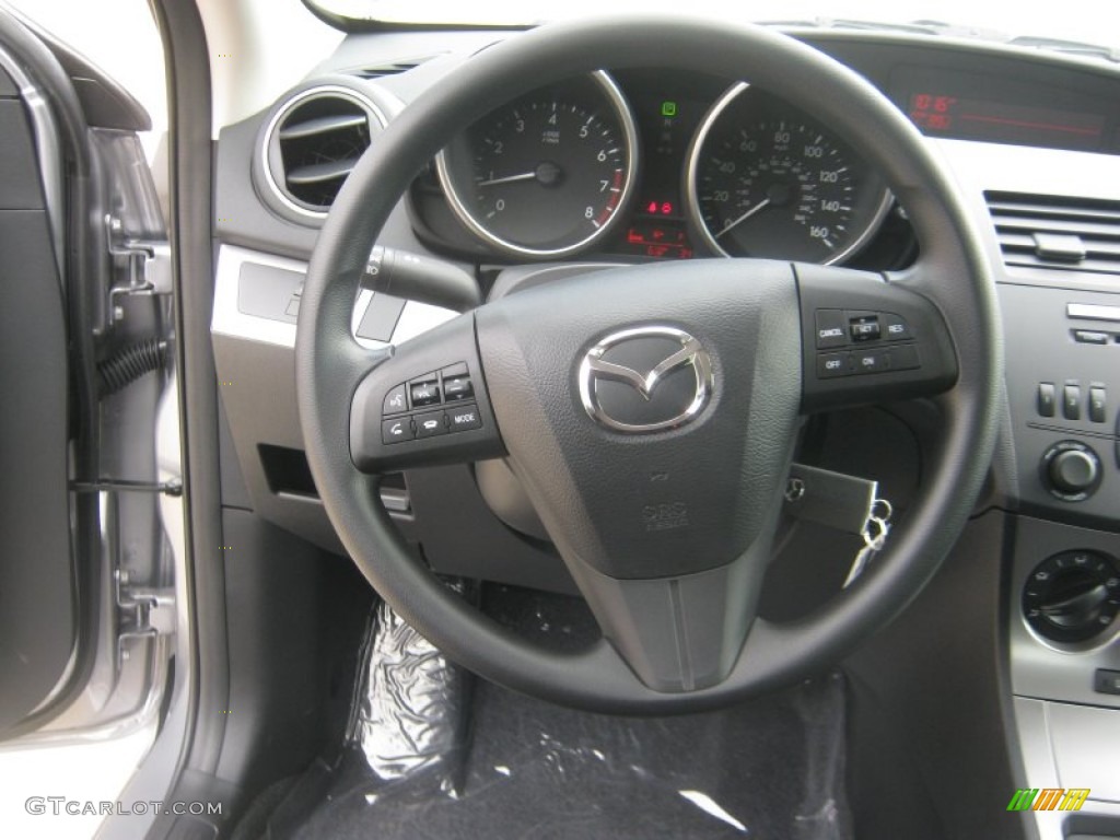 2011 Mazda MAZDA3 i Touring 4 Door Black Steering Wheel Photo #52317906