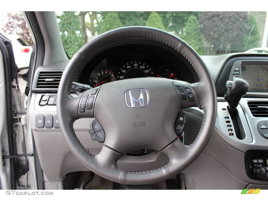 2009 Honda Odyssey Touring Gray Steering Wheel Photo #52319208