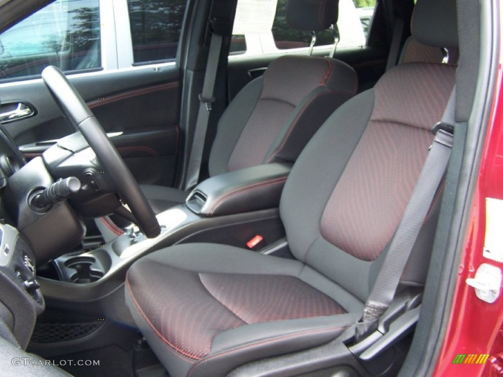 Black/Red Interior 2011 Dodge Journey R/T AWD Photo #52319634
