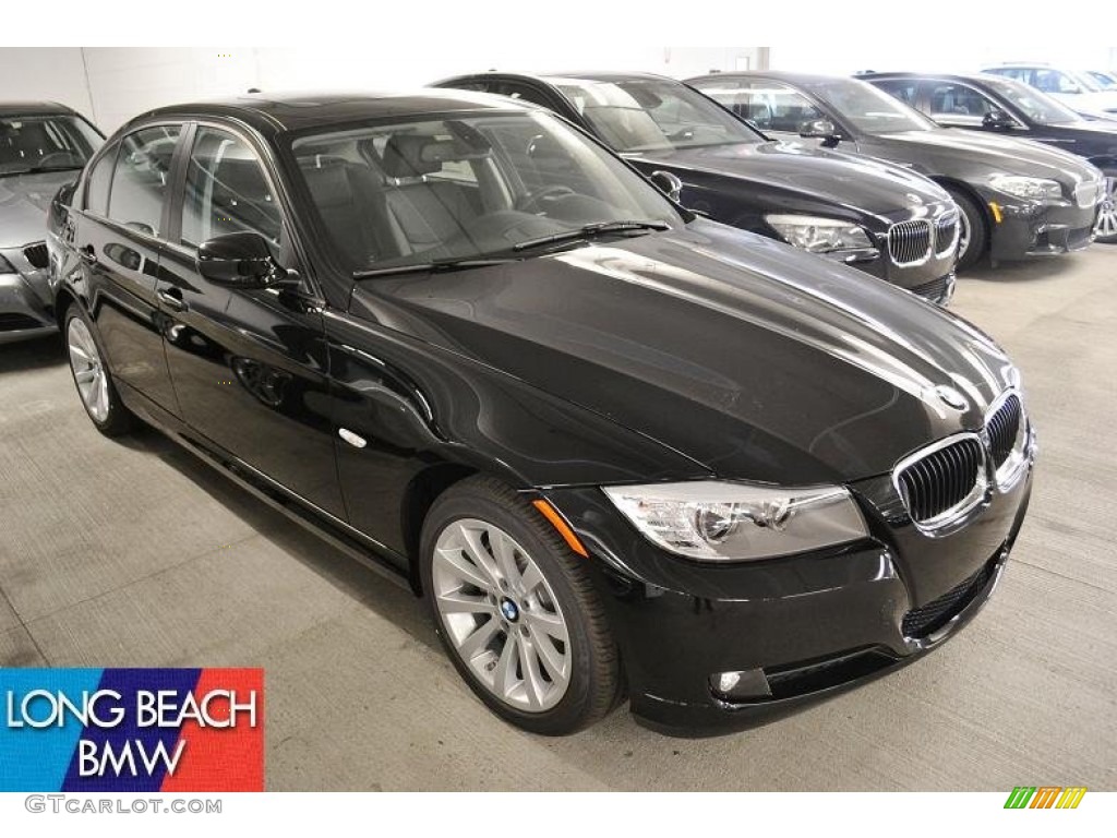 2011 3 Series 328i Sedan - Jet Black / Black Dakota Leather photo #1