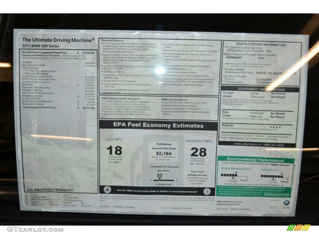 2011 3 Series 328i Sedan - Jet Black / Black Dakota Leather photo #4