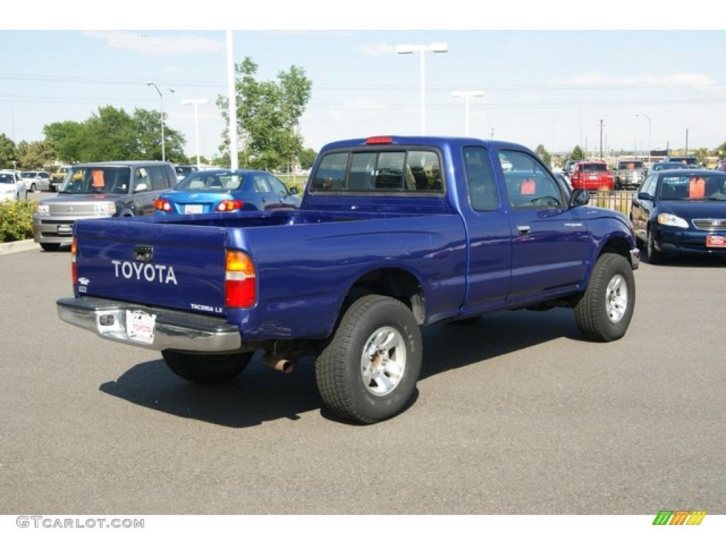 1997 Tacoma V6 Extended Cab 4x4 - Paradise Blue Metallic / Grey photo #3