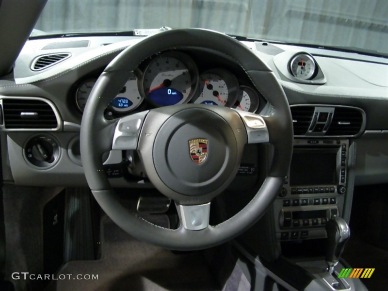 2007 911 Turbo Coupe - Arctic Silver Metallic / Stone Grey photo #7