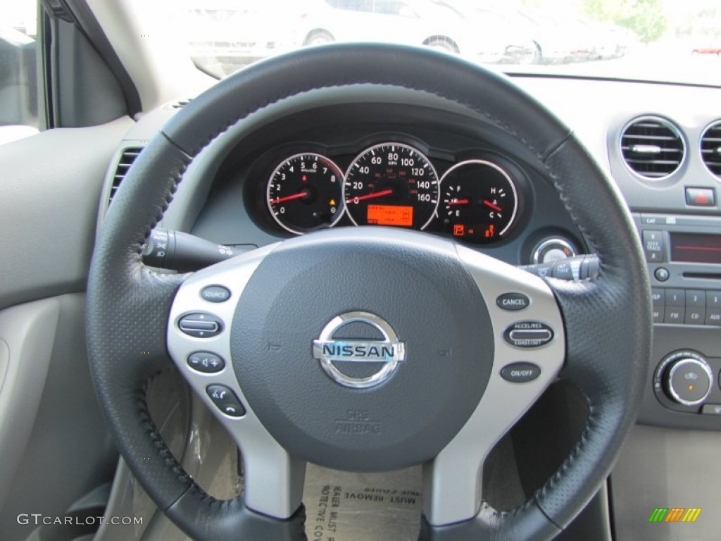 2012 Nissan Altima 2.5 S Charcoal Steering Wheel Photo #52324437