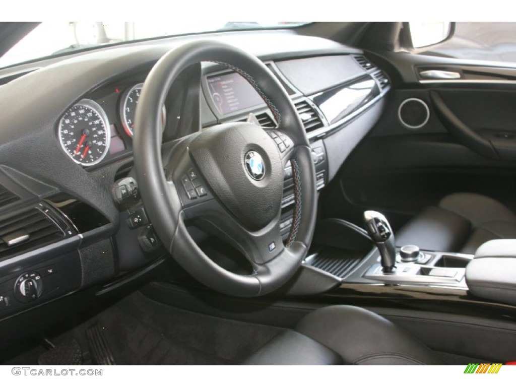 2010 BMW X5 M Standard X5 M Model Black Steering Wheel Photo #52325589
