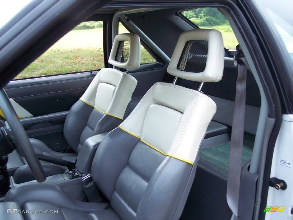 Saleen Grey/White/Yellow Interior 1989 Ford Mustang Saleen SSC Fastback Photo #52329165