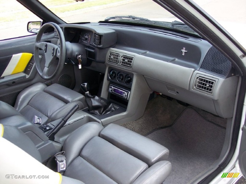 1989 Ford Mustang Saleen SSC Fastback Saleen Grey/White/Yellow Dashboard Photo #52329237