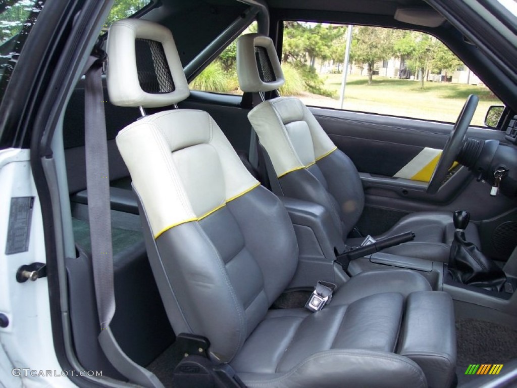 Saleen Grey/White/Yellow Interior 1989 Ford Mustang Saleen SSC Fastback Photo #52329249