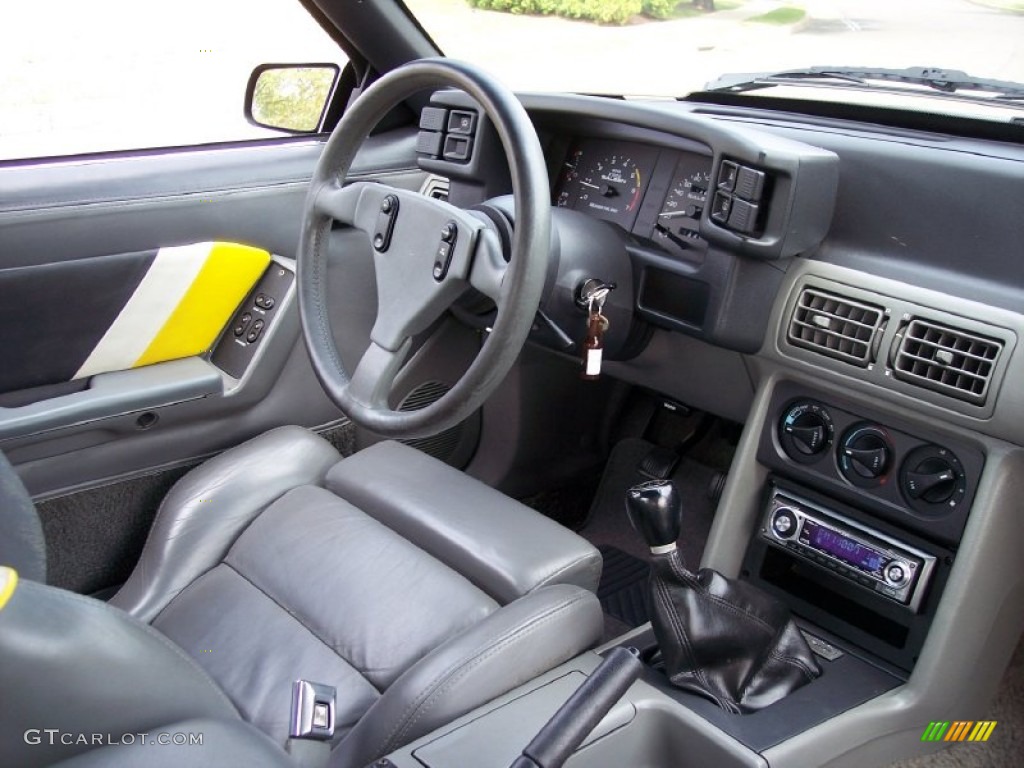 1989 Ford Mustang Saleen SSC Fastback Saleen Grey/White/Yellow Dashboard Photo #52329267