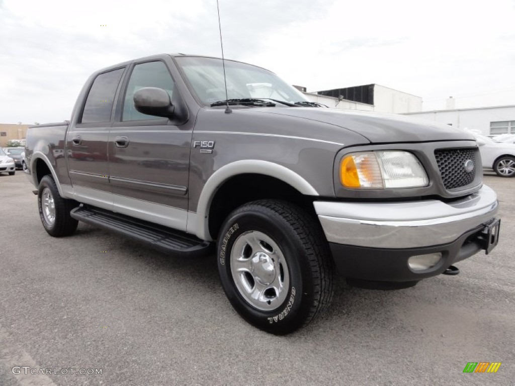 2002 F150 Lariat SuperCrew 4x4 - Dark Shadow Grey Metallic / Medium Graphite photo #5