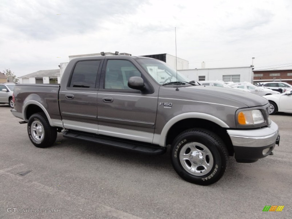 2002 F150 Lariat SuperCrew 4x4 - Dark Shadow Grey Metallic / Medium Graphite photo #6