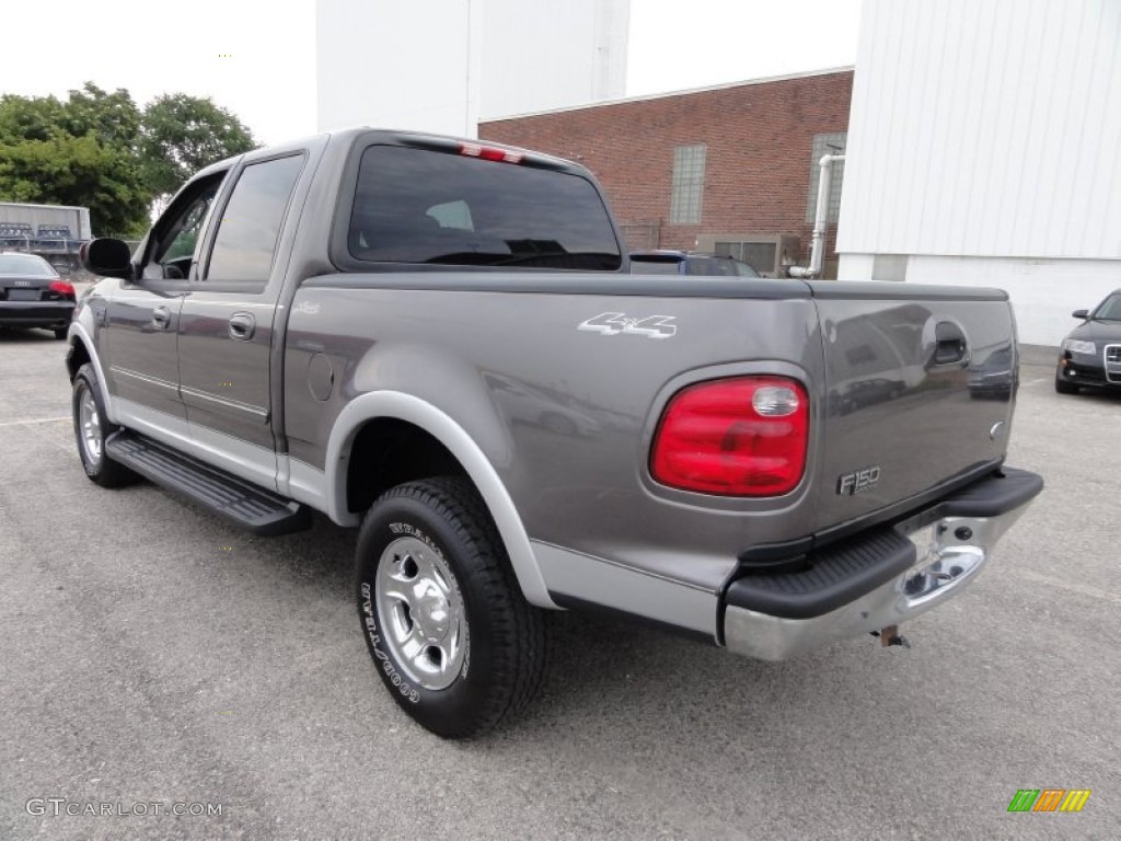 2002 F150 Lariat SuperCrew 4x4 - Dark Shadow Grey Metallic / Medium Graphite photo #10