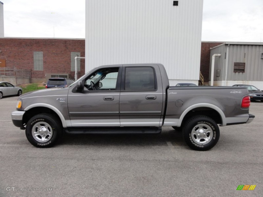 2002 F150 Lariat SuperCrew 4x4 - Dark Shadow Grey Metallic / Medium Graphite photo #11