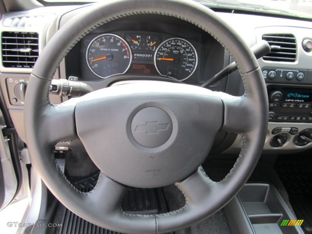 2012 Chevrolet Colorado LT Crew Cab 4x4 Ebony Steering Wheel Photo #52329672