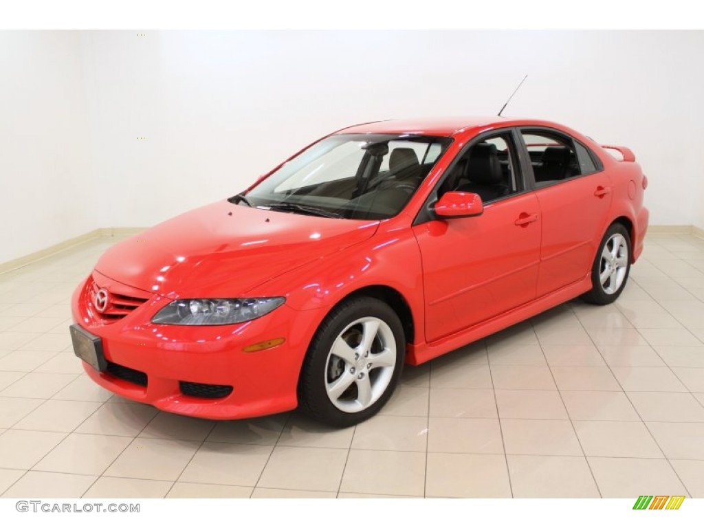 2005 MAZDA6 i Sport Hatchback - Volcanic Red / Black photo #3