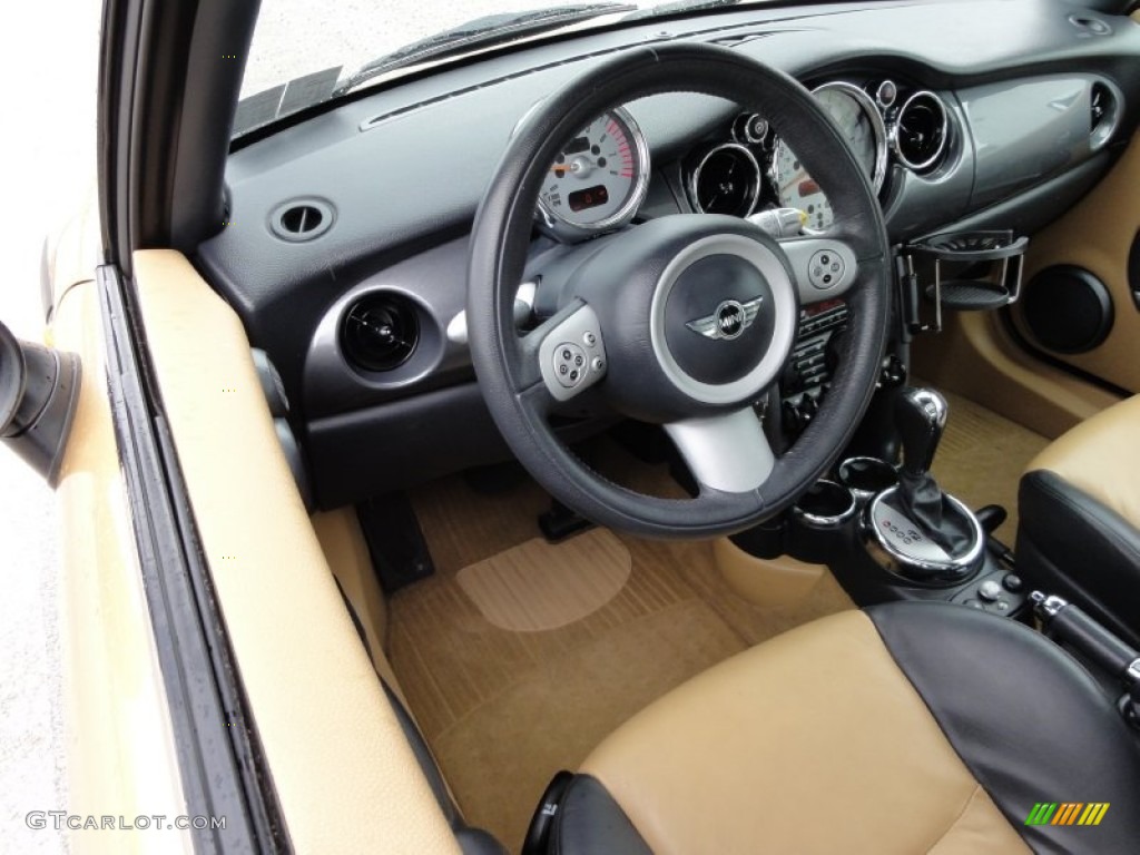 2005 Mini Cooper Hardtop Cordoba Beige Dashboard Photo #52331730