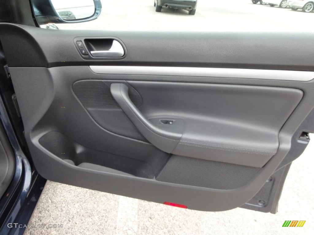 2006 Volkswagen Jetta TDI Sedan Anthracite Black Door Panel Photo #52332702